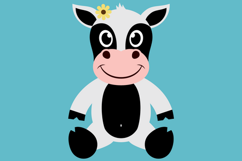 Cute Farmhouse Cows With Flowers | Farm SVG SVG Captain Creative 