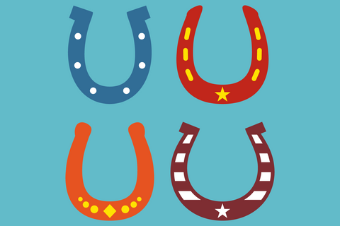 Cute Farmhouse Horses With Horseshoes | Farm SVG SVG Captain Creative 