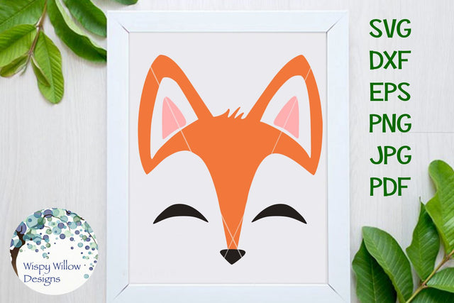 Cute Fox Face SVG Wispy Willow Designs 