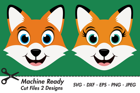 Cute Fox Faces | Woodland SVG SVG Captain Creative 