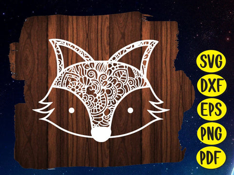 Cute Fox head Paper cut SVG Johan Ru designs 