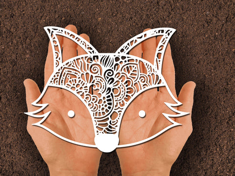 Cute Fox head Paper cut SVG Johan Ru designs 