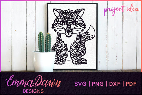 Cute Fox SVG SVG Emma Dawn Designs 