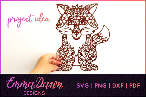 Cute Fox SVG SVG Emma Dawn Designs 