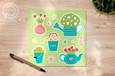 Cute Garden - Printable Stickers SVG Tori card store 