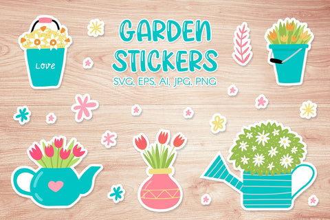 Cute Garden - Printable Stickers SVG Tori card store 
