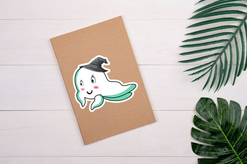 Cute Ghost Sticker SVG Bundle SVG Regulrcrative 