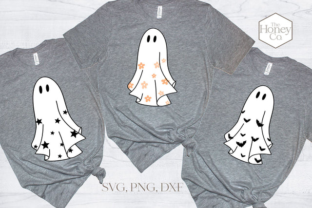 Cute Ghost SVG Bundle Retro Halloween SVG The Honey Company 