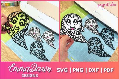 Cute Ghost SVG Bundle SVG Emma Dawn Designs 