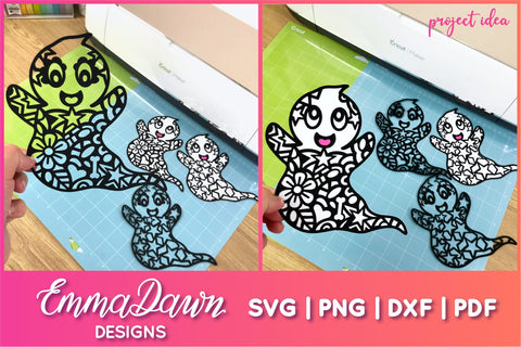 Cute Ghost SVG Bundle SVG Emma Dawn Designs 