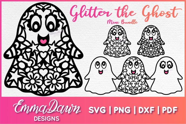 Cute Ghost SVG Bundle SVG Emma Dawn Designs 