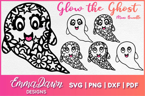 Cute Ghost SVG Bundle SVG Emma Dawn Designs 