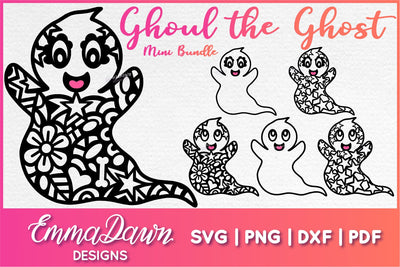 Cute Ghost SVG Bundle SVG Emma Dawn Designs 