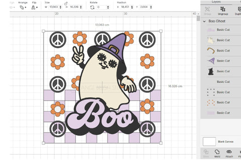 Cute Ghost SVG Design | Boo SVG Retro Halloween Cricut File SVG OrangeBrushStudio 