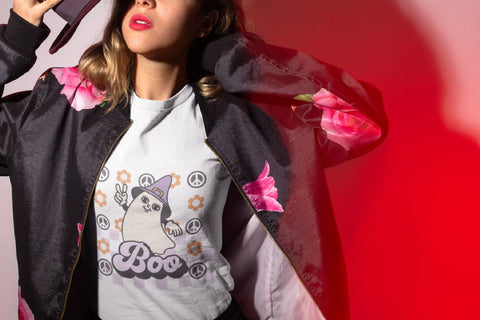 Cute Ghost SVG Design | Boo SVG Retro Halloween Cricut File SVG OrangeBrushStudio 