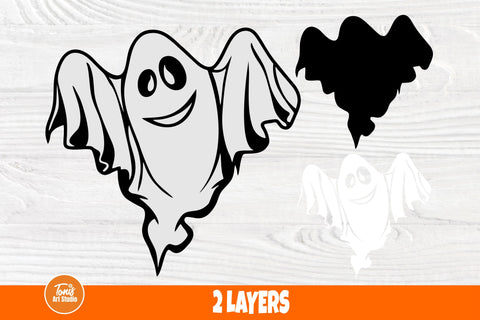 Cute Ghost SVG - Ghost Cut File - Funny Halloween Shirt - Spooky Svg - Silhouette Svg - Ghost Outline Clipart SVG TonisArtStudio 