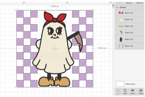 Cute Ghost SVG Halloween Boo Retro Design SVG OrangeBrushStudio 
