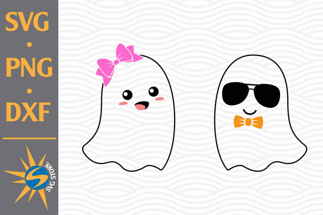 Cute Ghost SVG, PNG, DXF Digital Files Include SVG SVGStoreShop 