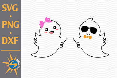 Cute Ghost SVG, PNG, DXF Digital Files Include SVG SVGStoreShop 