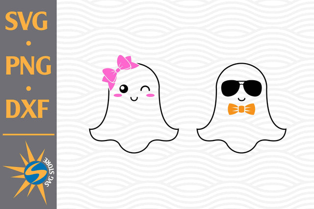 Cute Ghost SVG, PNG, DXF Digital Files Include SVG SVGStoreShop 