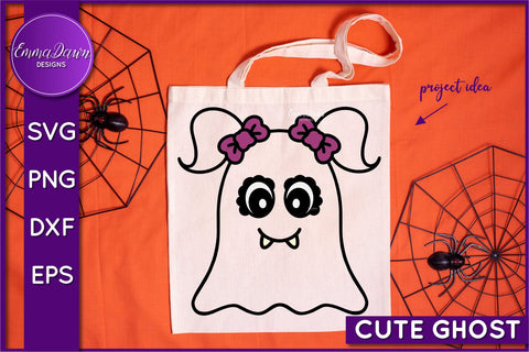 Cute Ghost SVG SVG Emma Dawn Designs 