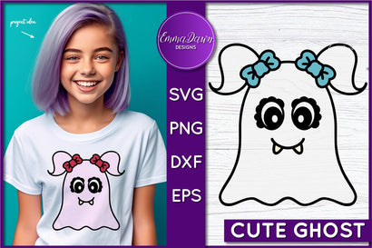 Cute Ghost SVG SVG Emma Dawn Designs 