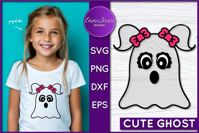 Cute Ghost SVG SVG Emma Dawn Designs 
