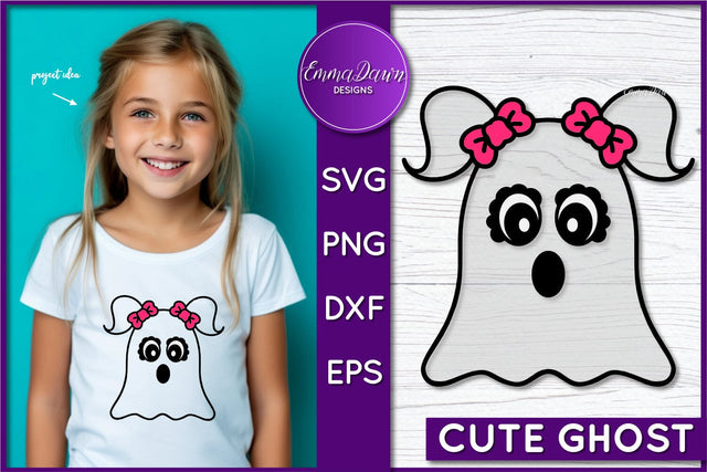 Cute Ghost SVG SVG Emma Dawn Designs 