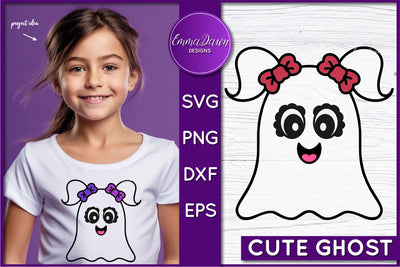 Cute Ghost SVG SVG Emma Dawn Designs 