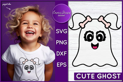 Cute Ghost SVG SVG Emma Dawn Designs 