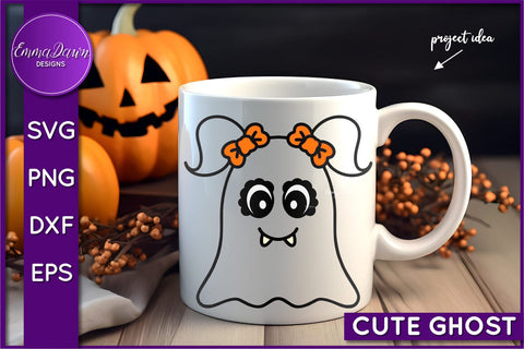 Cute Ghost SVG SVG Emma Dawn Designs 
