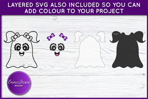 Cute Ghost SVG SVG Emma Dawn Designs 