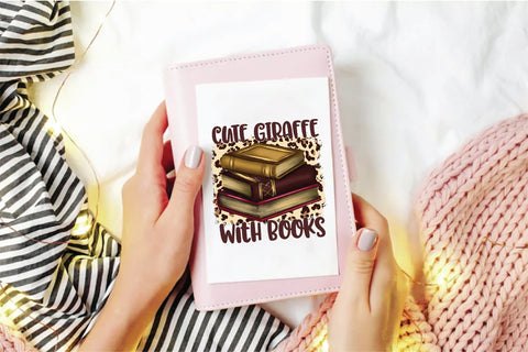 Cute giraffe with books Sublimation Creativeart88 