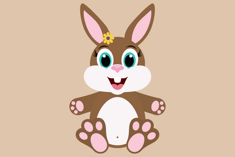 Cute Girl Bunny Rabbit With Easter Eggs | Easter SVG SVG Captain Creative 