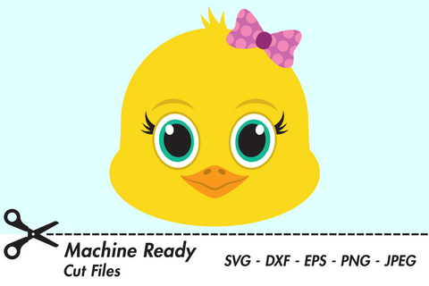 Cute Girl Chick Face | Farm SVG SVG Captain Creative 
