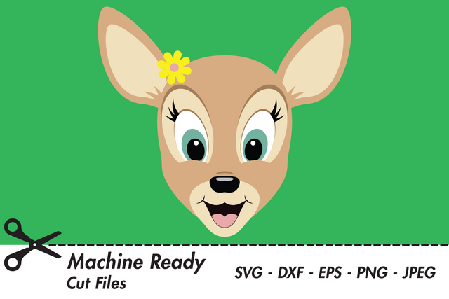Cute Girl Deer Face | Woodland SVG SVG Captain Creative 