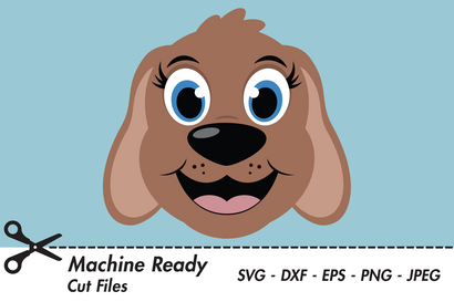 Cute Girl Dog Face | Pet SVG SVG Captain Creative 