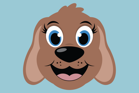 Cute Girl Dog Face | Pet SVG SVG Captain Creative 