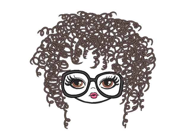 Cute Girl Embroidery Design, 5 sizes, Instant Download Embroidery/Applique DESIGNS Nino Nadaraia 