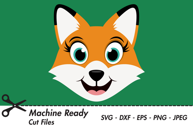 Cute Girl Fox Face | Woodland SVG SVG Captain Creative 