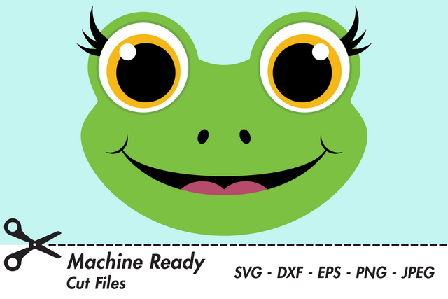 Cute Girl Frog Face | Woodland SVG SVG Captain Creative 