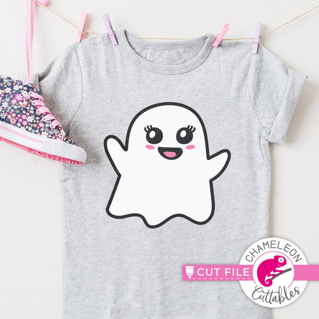 Cute girl ghost Halloween svg png dxf SVG Chameleon Cuttables 