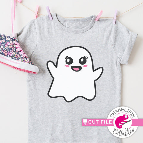Cute girl ghost Halloween svg png dxf SVG Chameleon Cuttables 