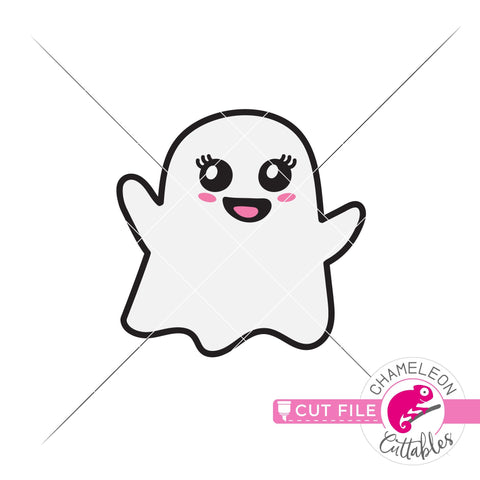 Cute girl ghost Halloween svg png dxf SVG Chameleon Cuttables 