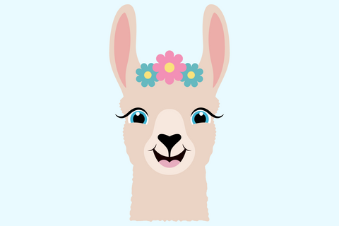 Cute Girl Llama Face | Farm SVG SVG Captain Creative 