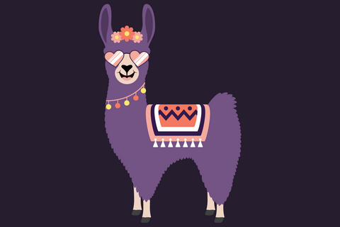 Cute Girl Llama With Shades And Cacti | Farm SVG SVG Captain Creative 