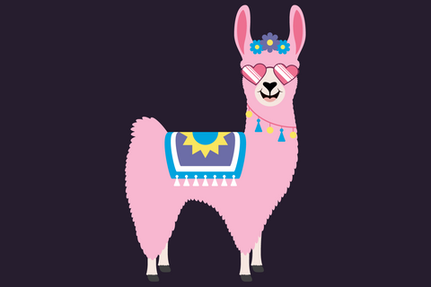 Cute Girl Llama With Shades And Cacti | Farm SVG SVG Captain Creative 