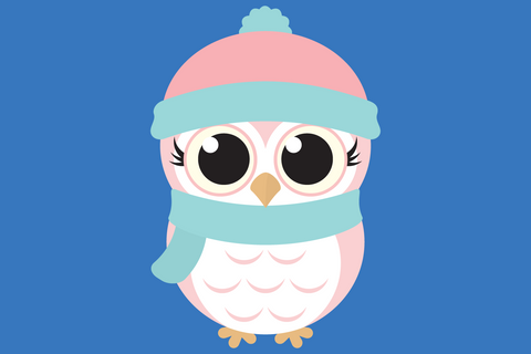 Cute Girl Owl | Woodland Winter SVG SVG Captain Creative 