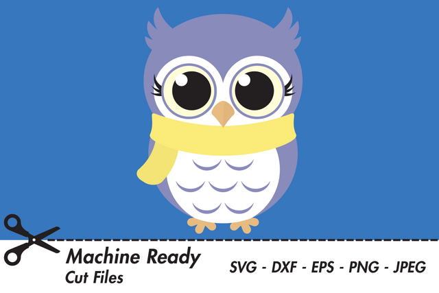 Cute Girl Owl | Woodland Winter SVG SVG Captain Creative 