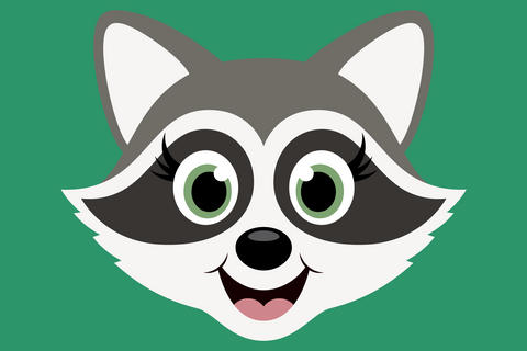 Cute Girl Raccoon Face | Woodland SVG SVG Captain Creative 